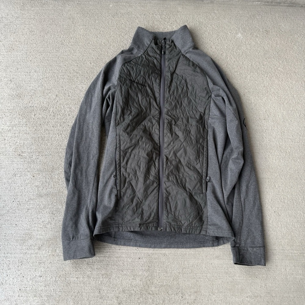 Mammut Woman's Teewinot Hybrid Fleece‎ Slim Fit Olive/Gray Jacket Size S